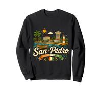 Hand Drawn San Pedro Ivory Coast Travel Landmark Gift Sweatshirt