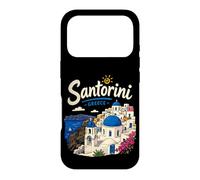 Hand Drawn Santorini Greece Travel Souvenir Landmark Gift Case for iPhone 17 Pro