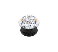 Hand Drawn Sardine Fish with Lemon Slices Art PopSockets Adhesive PopGrip