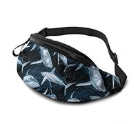 Hand Drawn Shark Casual Fanny Waist Pack Bag Adjustable Lightweight Sport Belt Waist Bag for Sports Running Hiking Biking Walking