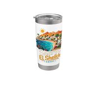 Hand Drawn Sharm El Sheikh Egypt Travel Landmark Gift Stainless Steel Insulated Tumbler