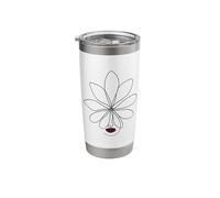Hand Drawn Single Line Art Face Stainless Steel Insulated Tumbler