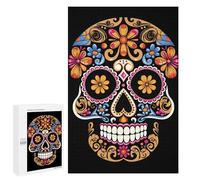 Hand Drawn Skull Jigsaw Puzzles Wooden Puzzle Personalized Picture Puzzle 1000 PCS Family Decoration Puzzles for Adults Challenging Puzzle Family Wedding Graduation Present