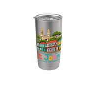 Hand Drawn St Johns Antigua and Barbuda Travel Landmark Gift Stainless Steel Insulated Tumbler