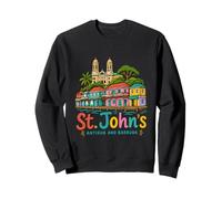 Hand Drawn St Johns Antigua and Barbuda Travel Landmark Gift Sweatshirt