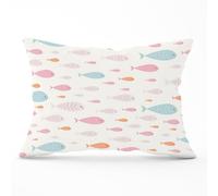 Hand Drawn Swimming Fish Cushions Warren Reed - Designer Pink 60cm x 60cm
