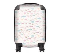 Warren Reed - Designer Hand Drawn Swimming Fish Suitcase - Lightweight Hard Case, TSA Lock, 4 Spinner Wheels