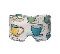 Hand Drawn Teapots and Cups Print Soft Eye and Ear Muffs for Adults Sleeping Protection Cover for Travel Nap Relief