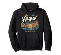Hand Drawn The Hague Netherlands Travel Landmark Gift Pullover Hoodie