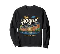 Hand Drawn The Hague Netherlands Travel Landmark Gift Sweatshirt
