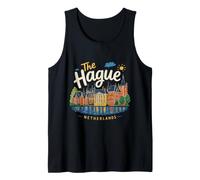 Hand Drawn The Hague Netherlands Travel Landmark Gift Tank Top