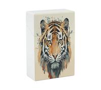 Hand Drawn Tiger Cigarette Case Stylish Lightweight Pocket Holder Case for Smoke Waterproof Cigarette Dispenser Cigarettes Accessories for Outdoor Camping Hiking