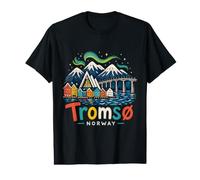 Hand Drawn Tromso Norway Travel Souvenir Landmark Gift Value Graphic T-Shirt