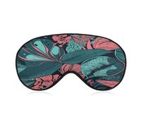 Hand Drawn Tropical Leaves Sleep Mask Eye Mask Travel Eye Cover