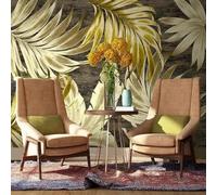 Hand Drawn Tropical Plants Gold Leaves Creative 3D Wallpaper Luxury Home Dining Decor Paste Sofa Living Room The Wall for Bedroom Mural-250cm×170cm