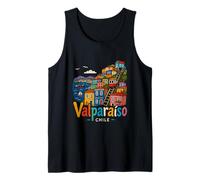 Hand Drawn Valparaiso Chile Travel Souvenir Landmark Gift Tank Top