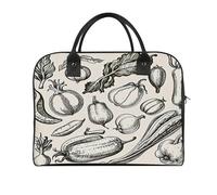 Hand Drawn Vegetables Travel Duffle Bag, Large Capacity Weekender Overnight Bags with Internal Pocket, Gym Bag for Women Men