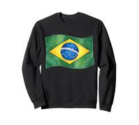 Hand Drawn Wavy Brazilian Flag Sweatshirt