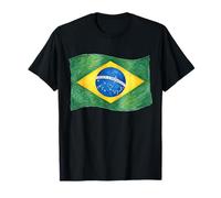 Hand Drawn Wavy Brazilian Flag T-Shirt