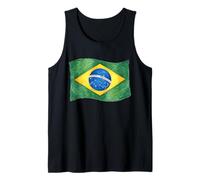 Hand Drawn Wavy Brazilian Flag Tank Top