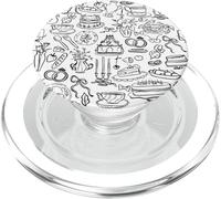 hand drawn wedding marriage love romance vegan vegetarian PopSockets PopGrip for MagSafe