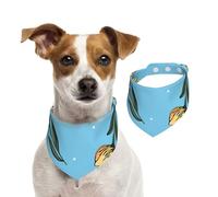 Hand Drawn Yellow Tulips,Dog Bandanas Cotton Pet Scarf Adjustable Bibs for Pet,M