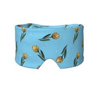 Hand Drawn Yellow Tulips, Full Eye Covers Light Blocking Eye Mask Sleep Eye and Ear Muffs