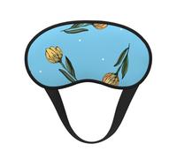 Hand Drawn Yellow Tulips, Full Eye Covers Light Blocking Eye Masks Blackout Sleep Eye Muffs