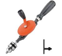 Hand Drill 1/4 3/8 Inch Double Pinions Crank Drill Capacity Manual Drilling Tool for Wood Plastic Acrylic Circuit Board Punching(3-8 inch)