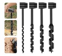 Hand Drill, Bushcraft Manual Wrench 10-25mm Manual Twist Drill for Outdoor Activities DIY Jungle Craft Camping (4 Pack)