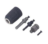 Hand Drill Chuck, Thread Self Tighten with 3PCS Adapter for Wood Set ABS Alloy 2-13mm High Accuracy