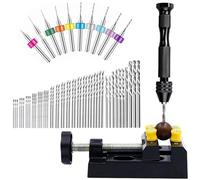 Hand Drill for Jewelry Making - Set of 60 Small Hand Drill | Hobby Drill, Drill in My Hand Drill with Vice, Niatura, Resin Drill for Crafts