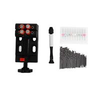 Hand Drill Tool Set 60Pcs High Speed Steel Adjustable Chuck Twist Drill Bits with Bench Vise for Craft Carving Wood Plastic Model Making
