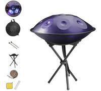 Hand Drum - 9/10/12 Notes In D Kurd Minor Steel Hand Pan Percussion Instruments, 432/440 Hz Handpan Drum Sets, Instrument Handpan Drums For Children And Adults(Dark purple,440HZ/12Note)