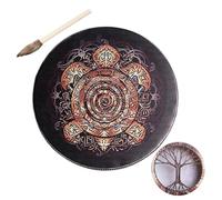 Hand Drum and Drumstick, Shaman Drum with Drumstick | Multipurpose Ergonomic Hand Drum,Portable Shamanic Musical Instrument, Mysterious Drum for Beginners, Music Lovers