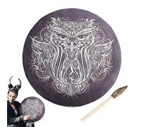 Hand Drum and Stick, Shaman Drum with Drum Stick | Versatile Wooden Hand Drum | Hand Drum for Music Lovers, Shamanic Musical Instruments for Meditation, Y