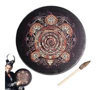Hand Drum and Stick, Shaman Drum with Drumstick, Ergonomic Multi-Purpose Hand Drum, Portable Shamanic Musical Instrument, Mysterious Drum for Beginners, Music Lovers