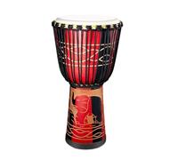 Hand Drum Bongo Percussion - Multicolored Music Decor, African Inspired Beat Instrument | 8 Inch Wooden Sound Maker, Artistic Rhythm Drum Craft, Handheld Tribal Drums, Bongo for Performances Lessons