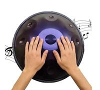 Hand Drum For Adults - Steel Handpan Tongue Drums, In D Minor 9/10/12 Notes Handpan Drum Sets, 432Hz Steel Hand Pan Percussion Instruments, For Meditation, Yoga, Music(Purple,432HZ/12Note)