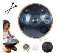 Hand Drum in D Minor Kurd, 432Hz/440Hz Handpan Instrument 22 Inches, 9/10/12 Notes Steel Handpan with Mallets and Stand, for Sound Healing, Yoga and Adult Meditation(Blue,432HZ/12Note)