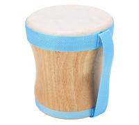 Hand Drum Kit Wood Roller Sheepskin Top Drum with Stick Wooden Conga for Performances Parties Music Festivals with Carrying Strap (Blue)