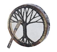 Hand Drum Percussion - Kids Hand Drums with Drumstick, Small Round Drum | Small Round Hand Drums in Retro Tree Pattern, Drum Decorations, Drum Wall Decoration