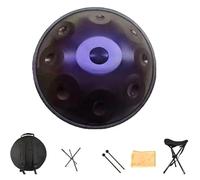 Hand Drums For Adults, 9/10/12/ Note Steel Tongue Drum In D Minor, Handpan Drums Instrument, 432 Hz Handpan Drum Sets, For Yoga Meditation Sound Healing(B,10 notes)
