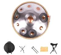 Hand Drums For Adults, 9/10/12/ Note Steel Tongue Drum In D Minor, Handpan Drums Instrument, 432 Hz Handpan Drum Sets, For Yoga Meditation Sound Healing(C,9 notes)
