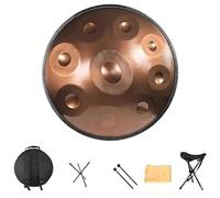 Hand Drums For Adults, 9/10/12/ Note Steel Tongue Drum In D Minor, Handpan Drums Instrument, 432 Hz Handpan Drum Sets, For Yoga Meditation Sound Healing(E,9 notes)