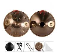 Hand Drums - Hand Drum Instrument, In D Minor 440Hz/432Hz Steel Hand Pan Percussion Instruments, For Yoga Training, Travel Use, Music Training, Music Team Performances(A-440Hz,14Notes)