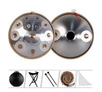 Hand Drums - Hand Drum Instrument, In D Minor 440Hz/432Hz Steel Hand Pan Percussion Instruments, For Yoga Training, Travel Use, Music Training, Music Team Performances(B-432Hz,14Notes)