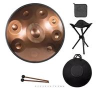 Hand Drums In D Minor, 440Hz/432Hz Handpan Drum Instrument With Soft Bag, 9/10/12 Notes Steel Hand Pan Tongue Drum, For Beginner Meditation Yoga Sound Healing(A,432HZ/10Note)