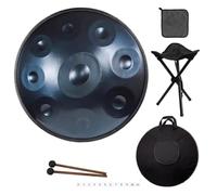 Hand Drums In D Minor, 440Hz/432Hz Handpan Drum Instrument With Soft Bag, 9/10/12 Notes Steel Hand Pan Tongue Drum, For Beginner Meditation Yoga Sound Healing(D,440HZ/10Note)