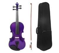 Hand Drums Violin Set for Kids Child Adults 1/8 1/4 1/2 3/4 4/4 Full Size Purple Violins Beginners Students Wood Acoustic Fiddle Kit With Case Bow 1/8